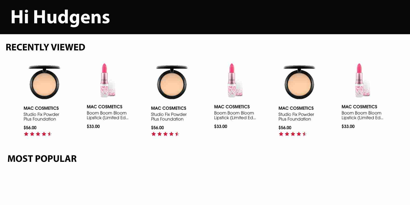 recently viewed item ecommerce