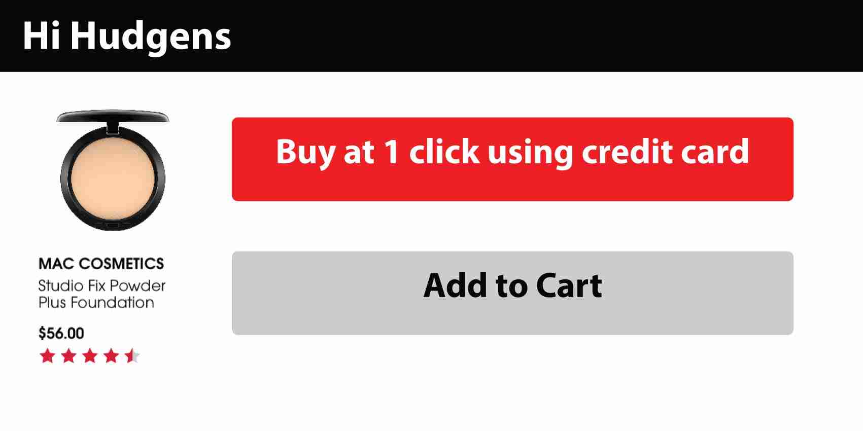 e-commerce Buy now at 1 click option