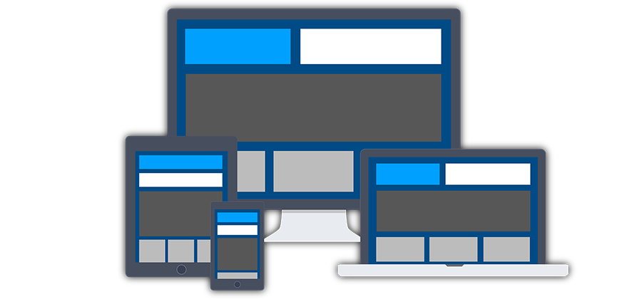 Responsive View (Vector Image) in web design