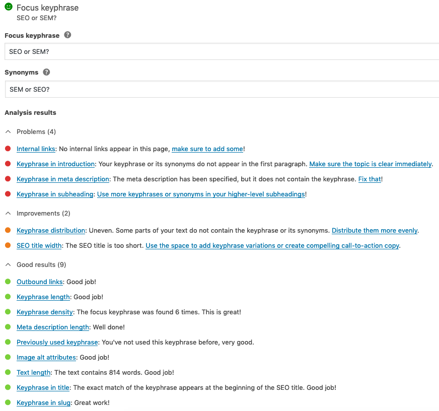 on and off-site SEO factors in web development