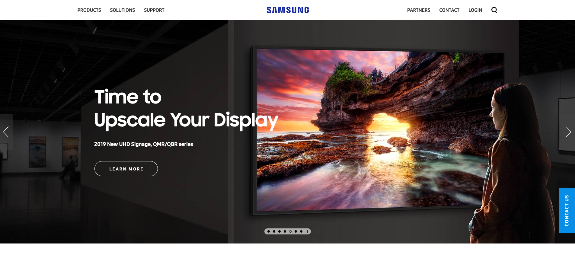 Web Page Design - Home page screenshot- Samsung