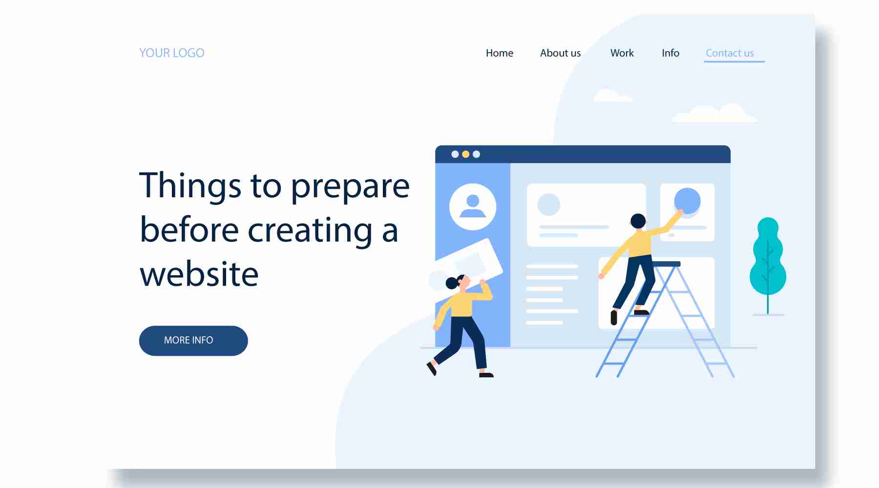 things to prepare before creating a website illustration