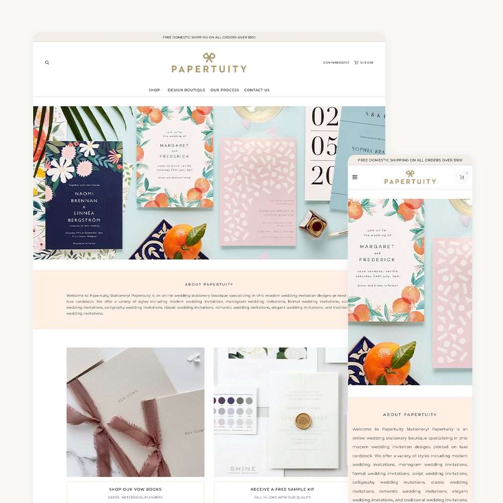 Web Design Portfolio Cover - Papertuity - Mobile and Tablet Views