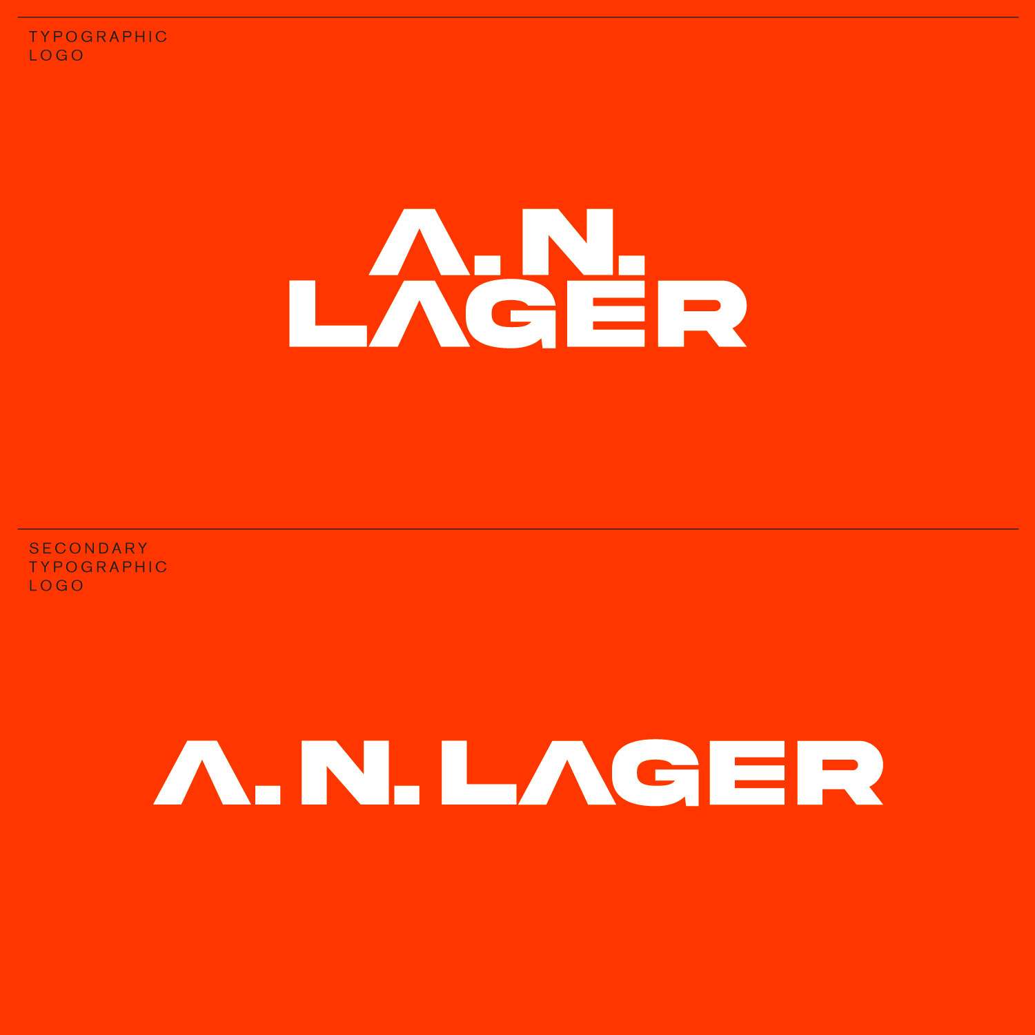 A.N.LAGER typographic logo
