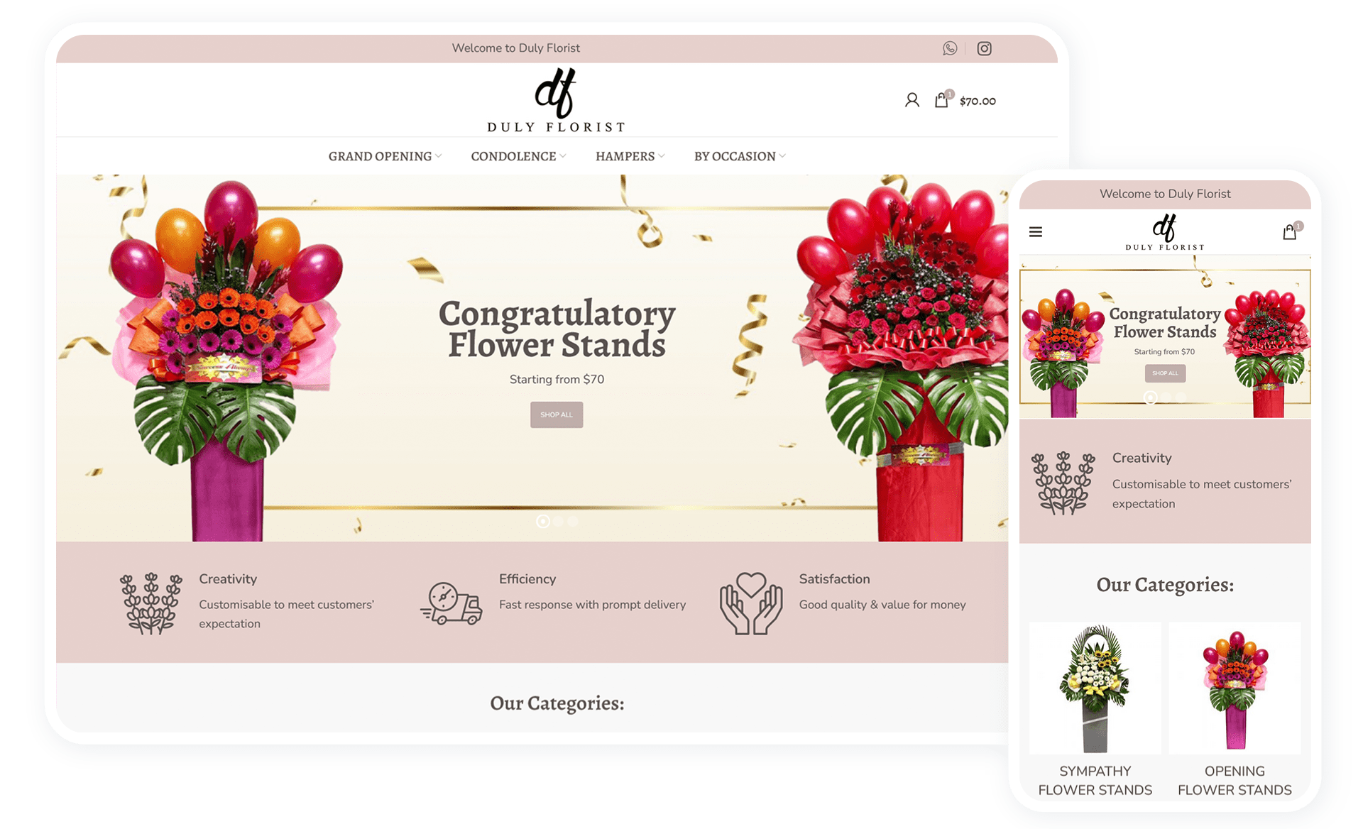 Responsive Web Design Showcase - Duly Florist