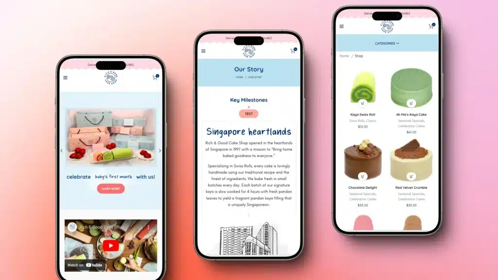 web design cost Singapore mobile responsive mock up